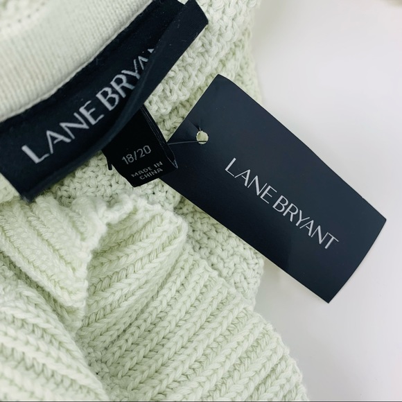 NEW Lane Bryant Off-the-shoulder Cable Knit Sweater - Picture 10 of 11